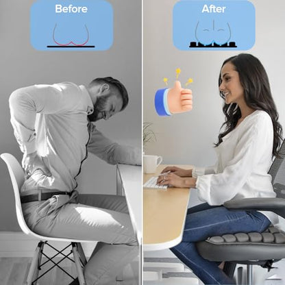Sondour Travel Seat Cushion, Airplane Cushion Long Flight, Airplane Gadgets Inflatable Seat Cushions, Portable Airline Cushion With Air Pump, Wheelchair Cushions; Pressure Relief Seat Cushion - 1 Grey - color: Gray