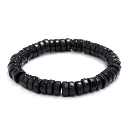 COLORFUL BLING Handmade Wooden Prayer Beaded Bracelet for Men Women Tibetan Buddhist Meditation Mala Beaded Stretch Bracelet Bangle Wood Jewelry - color: 12pcs