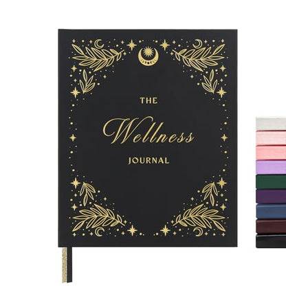&And Per Se Wellness Journal, Self Care & Daily Journal for Women, Mental Health Planner with Habit Tracker, Diet & Goals, Undated, Gift-Ready (Stardust Black) - color: K-Stardust Black