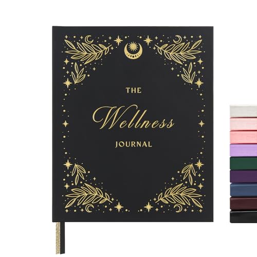 &And Per Se Wellness Journal, Self Care & Daily Journal for Women, Mental Health Planner with Habit Tracker, Diet & Goals, Undated, Gift-Ready (Stardust Black) - color: K-Stardust Black