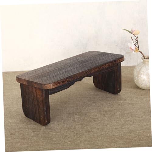 Abaodam Wood Meditation Stool for Zen Practice Non-Skid Kneeling Chair Cushion Portable Folding Buddhist Seat for Home and Tea Ceremony
