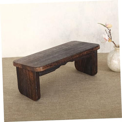 Abaodam Wood Meditation Stool for Zen Practice Non-Skid Kneeling Chair Cushion Portable Folding Buddhist Seat for Home and Tea Ceremony