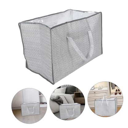 Zerodeko Multi Functional Large Storage Bag with Zipper for Clothes Blankets and Luggage Versatile Organizer for Home Travel and Moving Arrow Design for Closet