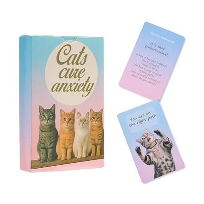 Cat Affirmation Cards – 55 Positive Cards for Anxiety Relief & Self Care, Cute Cat Gifts for Women, Men & Teens, Gift for Cat Lovers - color: Cats Affirmations