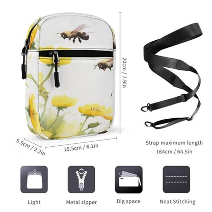 Stylish Messenger Bags Easy to Clean, Sling Backpack with Zipper, Crossbody Bag for Gym - color: Picture(346)