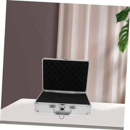 Housoutil Aluminum Alloy Hard Storage Briefcase Sponge Inserts Multi-purpose Tool Case for Cameras Instruments and Cosmetics Design for