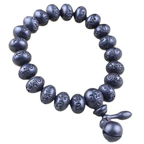 Tibetan Buddhist Mala Buddha Bracelet Natural Wood Bead Bracelet Om Meditation Yoga Prayer Bracelets - color: C, size: 13mm