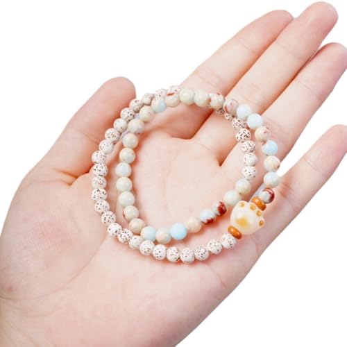 Natural Star Moon Bodhi Bracelet for Women Men Double-loop Winding Star Moon Bead Bracelet Meditatioon Healing Anxiety Relief Energy Buddha Bead Bracelets Birthday Gift - color: Bodhi 72