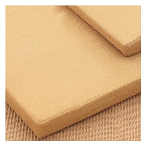 Japanese Foldable Meditation Cushion Set,Yoga Meditation Floor Pillow,Large Meditation Mat and Pillow Set for Sitting on Floor for Floor Balcony Mat Bedroom Patio grey-80cm - color: Yellow, size: 80cm
