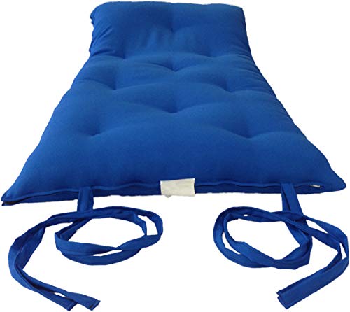 D&D Futon Furniture Traditional Japanese Floor Futon Mattresses, Foldable Cushion Mats, Yoga, Meditaion Single Size 3" Thick X 27" Wide X 80" Long (Royal) - color: Royal