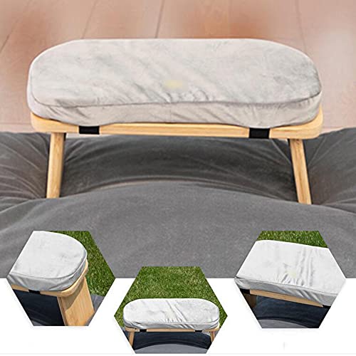 Meditation Stool, Foldable Meditation Table, Kneeling Yoga Stool, Meditation Bench with Locking Hinges for Oblique Legs, Comfortable Padded seat/Gray / 43×20×17cm - color: Gray
