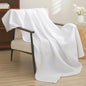 PHF 100% Cotton Waffle Weave Throw Blanket 50" x 60"-Lightweight Cozy Washed Soft Breathable Throw Blanket for Adults and Kids-Great Blanket Layer for Couch Bed Sofa-Elegant Home Decoration- White