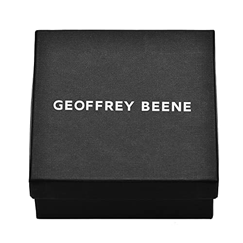 Geoffrey Beene Men's Braided Genuine Leather Bracelet with Stainless Steel Closure - color: Gold