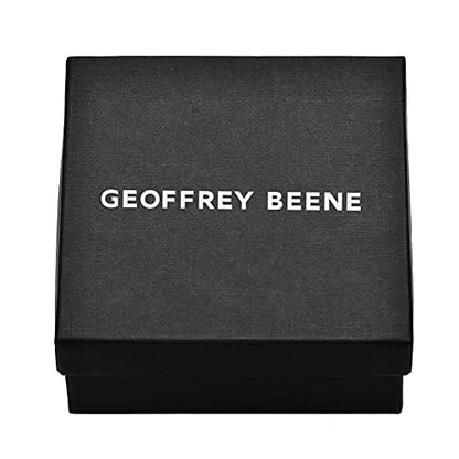 Geoffrey Beene Men's Braided Genuine Leather Bracelet with Stainless Steel Closure - color: Gold