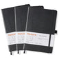 Heture Hardcover Notebooks, A5 Blank Notebook for Writing 160 Pages, 8.2 x 5.5 inch, Classic Blank Notebooks for College/Work/Travel(Black 3 Pack) - color: Black, style: Blanked-3 Pack