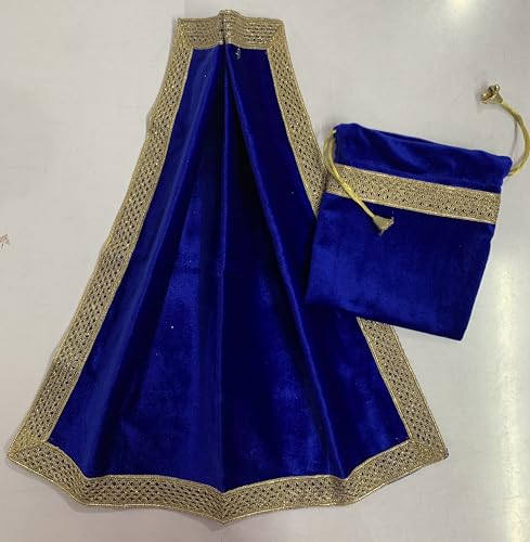 SMMS Spiritual Velvet Table Cloth Altar Tarot Spread (Blue, Small- 46cm*46cm/ 18inch*18inch) - color: Blue, size: Small- 46cm*46cm/ 18inch*18inch