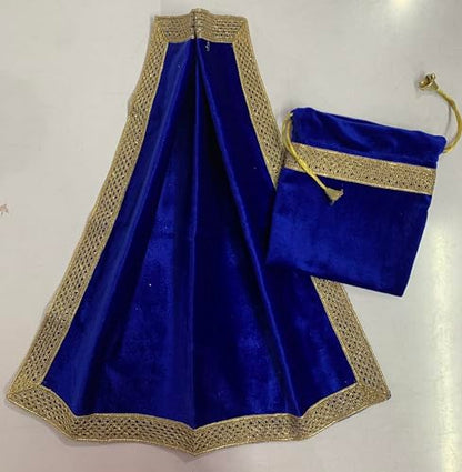 SMMS Spiritual Velvet Table Cloth Altar Tarot Spread (Blue, Small- 46cm*46cm/ 18inch*18inch) - color: Blue, size: Small- 46cm*46cm/ 18inch*18inch