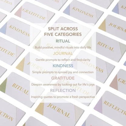 Mind Cards | 45 Cards for Daily Rituals, Gratitude & Journaling for Men and Women | Simple Steps to Positive Habits, Self Care for Busy Lives & Careers