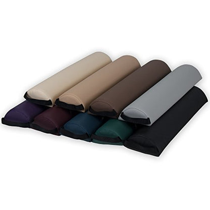 EARTHLITE Bolster Pillow Half Round – Durable Massage Bolster, 100% PU Upholstery incl. Strap Handle/Professional Quality for Massage Tables/Back Pain Relief - color: Burgundy
