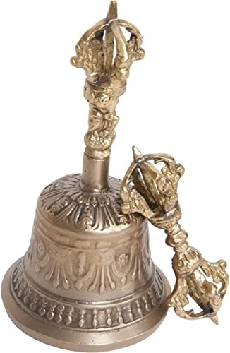 Tibetan Buddhist Meditation Bell And Dorje Set, 100% Handmade Copper Bells For Meditation, Prayer, Reiki, Wakefulness, Concentration, Healing