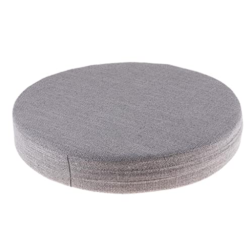 6cm Portable Round Yoga Meditation Cushion - Weight Breathable Linen, Perfect for Home and Outdoor Exercise - Gray
