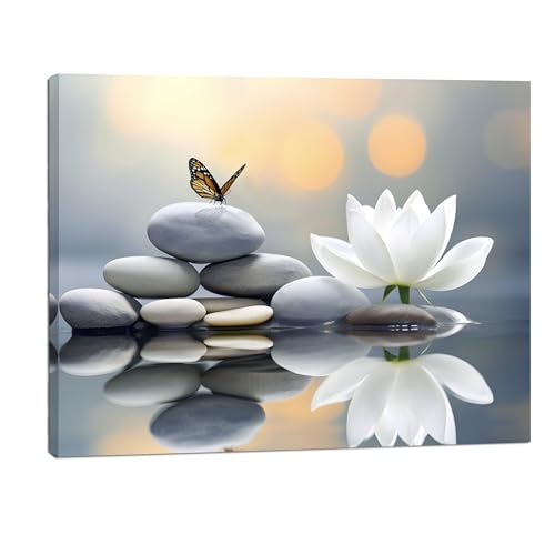 LAIART Lotus Zen Canvas Print Wall Art Modern Artwork Wall Decor - color: ZEN-1, size: 11"L x 15"W