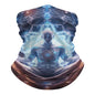Neck Gaiter Meditation Energy Balaclava Windproof Face Mask Scarf for Men Women Sun Protection Headwear Breathable Face Cover Bandana for Skiing Hiking 19.6x9.8 Inch
