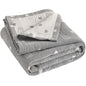 NTBAY 3 Layer Oversized Muslin Cotton Toddler Blanket, Jacquard Reversible Nursery Bed Blanket, Super Soft and Thermal for All Seasons, Baby Gift, 45"x60", Dark Grey Rabbit - color: Dark Grey Rabbit, size: 45x60 Inch (Pack of 1)