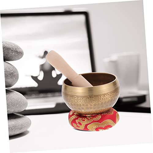 1set Sound Singing Bowl for Meditation and Mindfulness Includes Wooden Rod and Washer for Sound Therapy and Relaxation