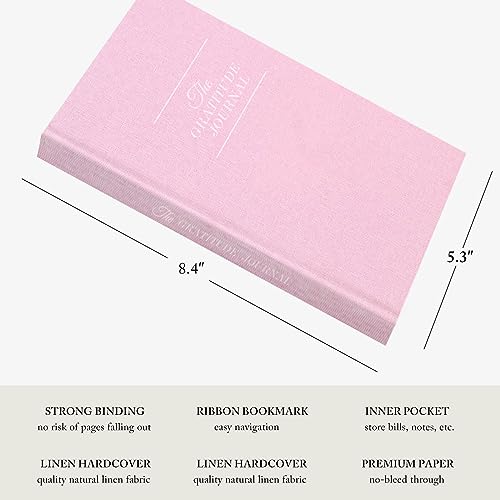 The Gratitude Journal - for More Mindfulness, Happiness, Positive Vibes, Affirmations, Productivity, and Self Reflection -Undated Daily Journal - color: Pink