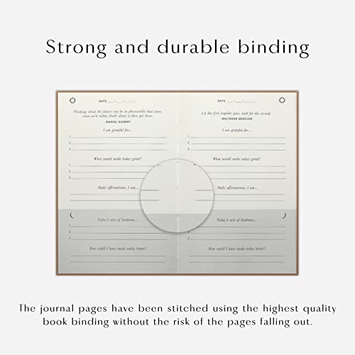 The Gratitude Journal : More Happiness, Positivity, Affirmation, Productivity, Mindfulness & Self Care - A Simple Undated Hardcover Daily Guide Planner for Women & Men (Brown) - color: Brown