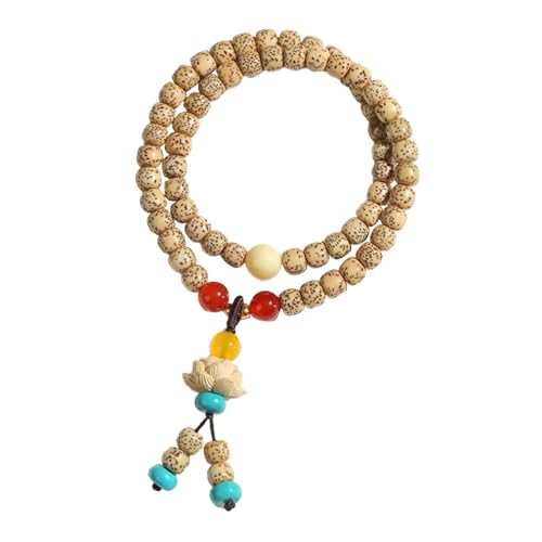 Natural Star Moon Bodhi Bracelet for Women Men Double-loop Winding Star Moon Bead Bracelet Meditatioon Healing Anxiety Relief Energy Buddha Bead Bracelets Birthday Gift - color: Bodhi 26