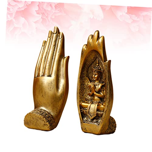 Buddha Hand Shaped Desktop Decoration Unique Art Home Adornment Elegant Table Ornament for Zen Meditation and Spiritual Living Friends and Colleagues