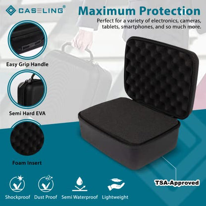 Protective Hard Case With Customizable Foam - Lightweight Hard Shell Case for Electronics, Cosmetic, Makeup & More - EVA Protection (11" x 9" x 5.5") - size: 11" x 9" x 5.5"