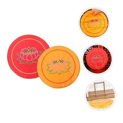 MAGICLULU 2pcs Round Meditation Cushions Lightweight Seating Mat for Prayer Worship Versatile Kneeling Pad for Buddhist Practices Compact Design for Comfort