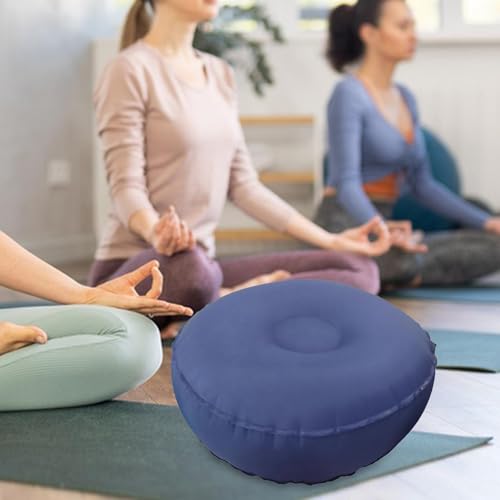 pistro Inflatable Meditation Cushion - Portable & Lightweight Yoga Pillow for Indoor Outdoor Travel Office- Black