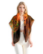 PoeticEHome Cashmere Scarf Wrap 36"x36" - Featherlight & Wrinkle-Free Artistic Square Shawl for Travel & Office, Gift Ready - color: The Kiss - 36"
