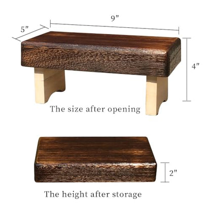 Foldable and Portable Meditation Bench - Seiza Stool, Suitable for Mindfulness Practice, Prayer, Yoga and Travel. Multiple uses: Step Stool, Decorative Shelf, Lightweight, eco-Friendly