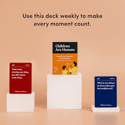 Children are Human | 140 Conversation Cards to Help Bond with Kids | Card Game for Elementary School Children | Designed by Experts for Grades 2-5 | Ages 7-10+ - style: Children Are Human
