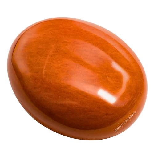 Amazing Gemstone Chocolate Jasper Crystals and Healing Stones - Large Palm Stone Crystals Piedra - Crystal for Good Luck, Positive Energy, Meditation - Unique Stocking Stuffers and Birthday Gifts - color: Chocolate Jasper
