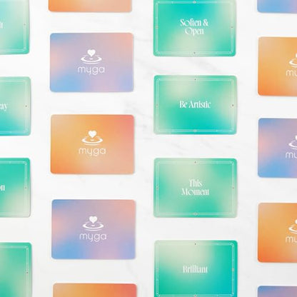 Myga Guidance Cards for Adults,120 Mindfulness Affirmation Cards for Women and Men with Daily Positive Quotes for Self Care,Relaxation,Motivation and Inspiration