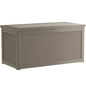 320 Gallon Outdoor Storage Box, Waterproof Resin Deck Box with Lockable Lid Large Storage Bin for Patio Furniture Cushion, Garden Tools, Pool Accessories UV-Resistant Outside Delivery, Grey