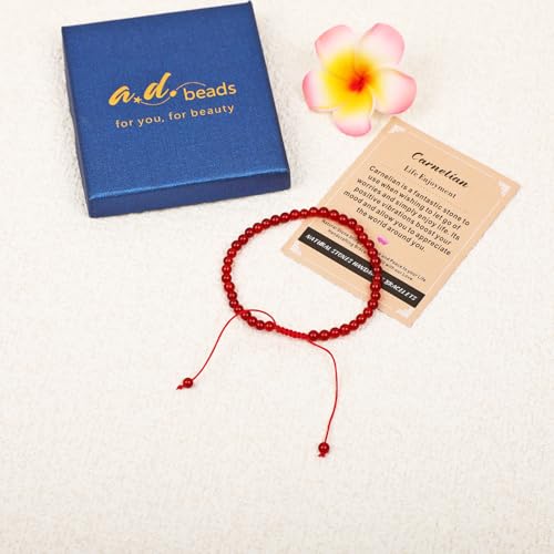 AD Beads Handcrafted Beaded Macrame Bracelet Stylish Customizable Jewelry for Men and Women Protection Healing Gemstone for Balance Wellness Positive
