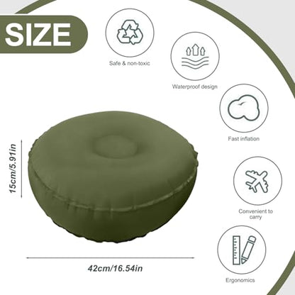 Yoga Cushion Ultra-Light Inflatable Multi-Functional Meditation Cushion Balance Ball TPU Portable Footstool for Home Office Gym Meditation