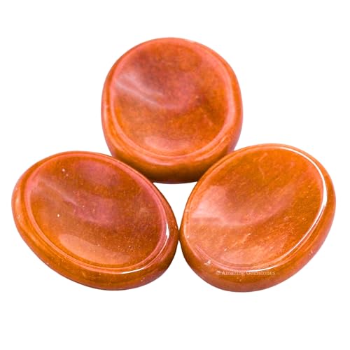 Amazing Gemstone Chocolate Jasper Worry Stones for Stress Relief Crystals and Healing Stones - Piedra Crystal Fidget for Meditation, Relaxation - Unique Stocking Stuffers and Birthday Gifts - color: Chocolate Jasper