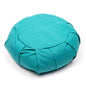 Myga Zafu Yoga Meditation Cushion with Washable Cover - Floor Cushion Pillow with Natural Buckwheat Filling - Soft Round Cotton Design for Meditating or Pranayama Exercises - color: Turquoise