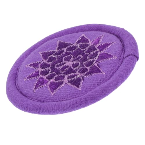 SUPVOX Tibetan Singing Bowl Mat Handcrafted Embroidery Cushion for Meditation and Healing Small Purple Design for Buddha Hall and Home Decor - size: 10X10X0.5CM