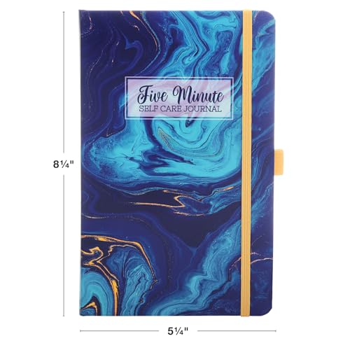 Five Minute Self Care Journal - Dark Blue Marble - style: Dark Blue Marble