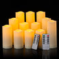 YOROXRG 12 Pack Flameless Candles Battery Operated Waterproof Led Candles (D:2.2" X H:4" 5" 6" 7") Candles with 2 Remotes Contro for Wedding, Party, Birthday - color: 12Pack-Iovry