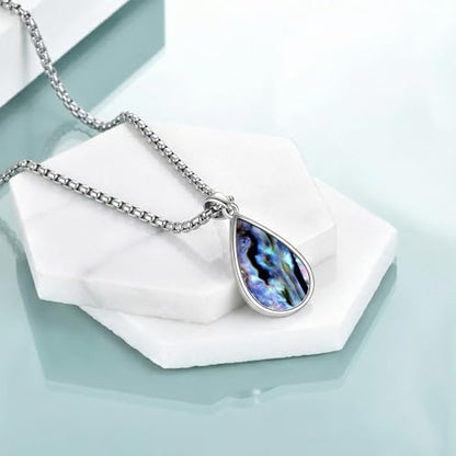 ONEFINITY Lotus Necklace 925 Sterling Silver Moonstone Pendant Necklace Yoga Lotus Jewelry for Women - style: style B